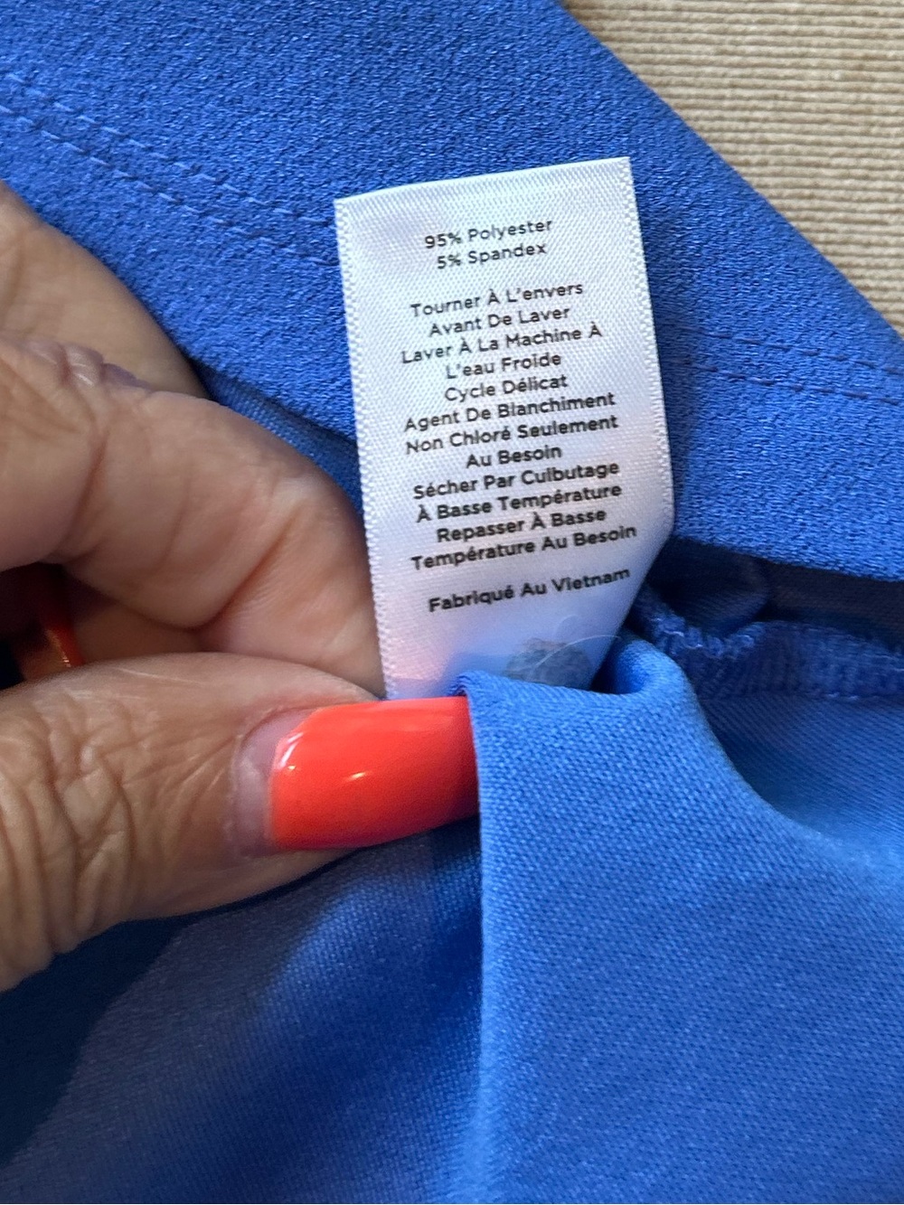 Talbots Tie Front Shell Top - Blue - Picture 7 of 11